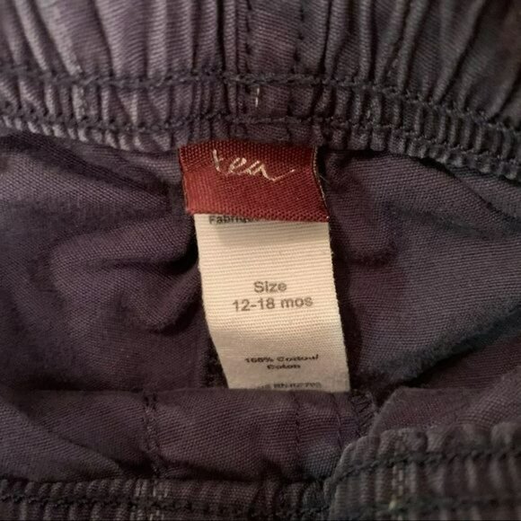 Tea collection baby boys size 12/18M blue cargo  pull on shorts - Picture 2 of 4